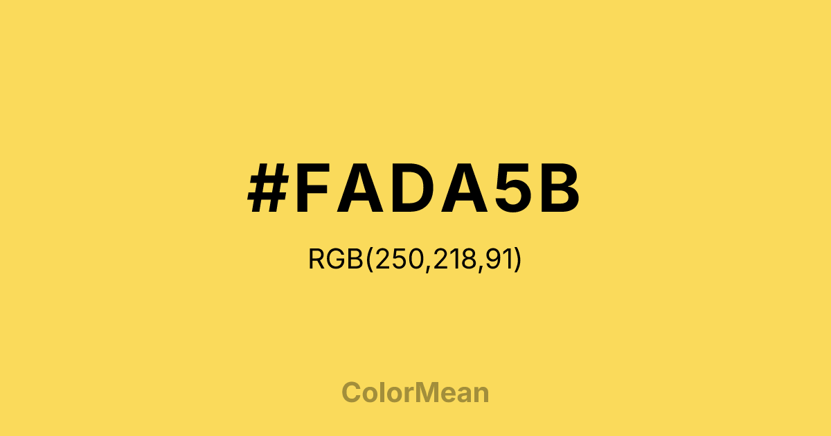 #FADA5B color swatch