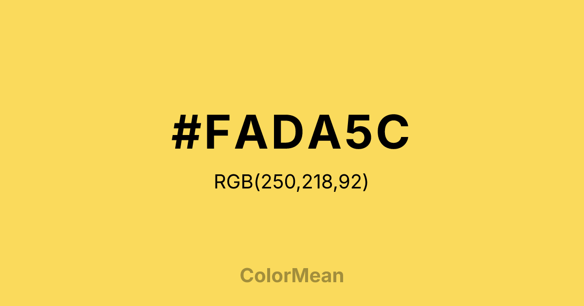 #FADA5C color swatch