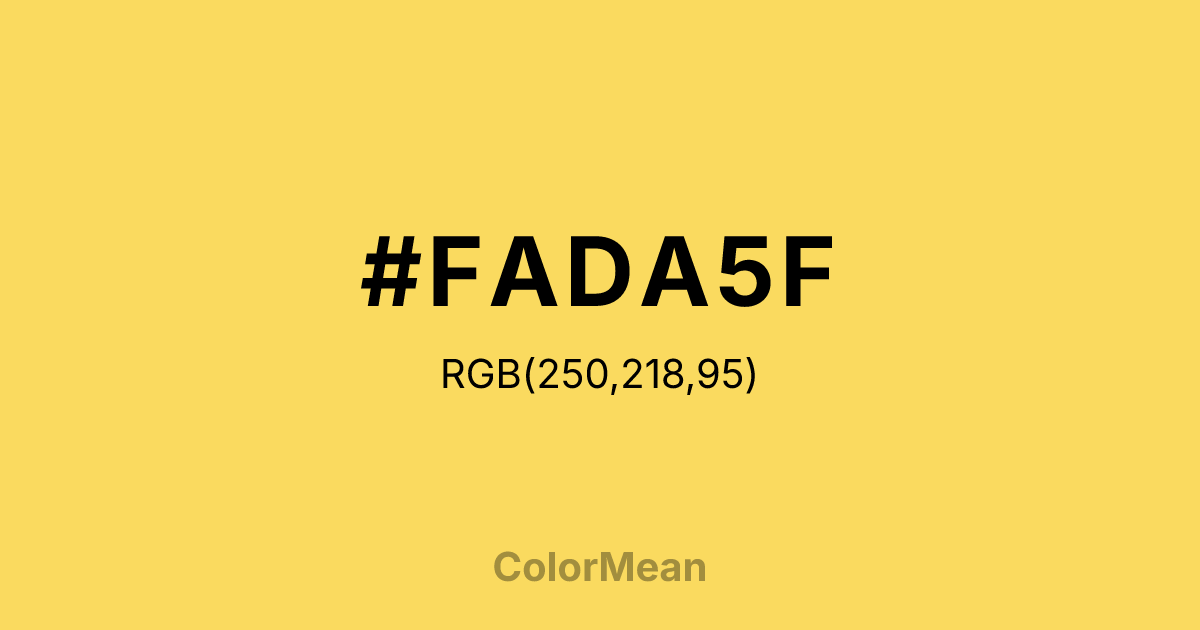 #FADA5F color swatch
