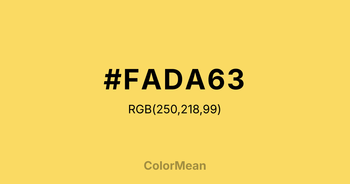 #FADA63 color swatch