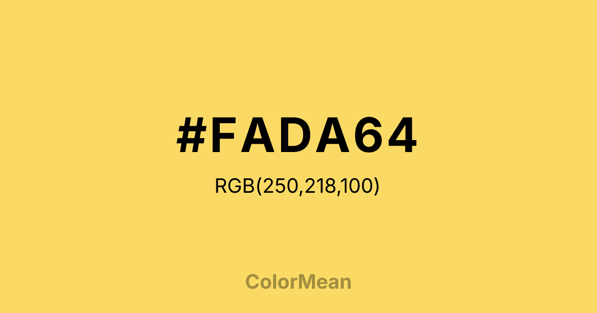 #FADA64 color swatch