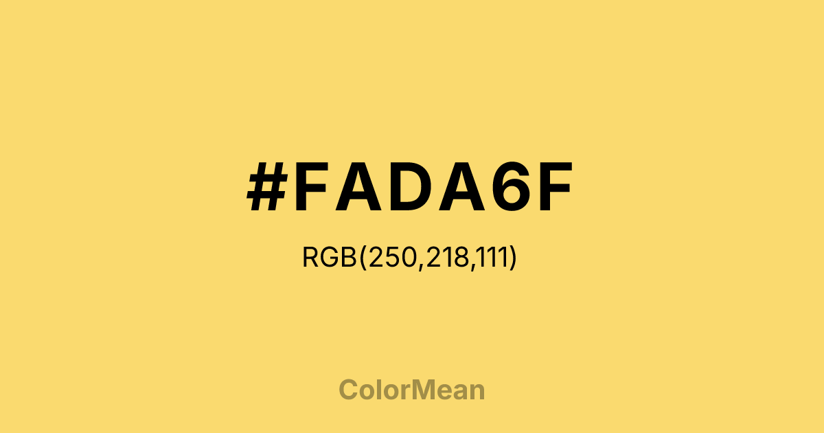 #FADA6F color swatch