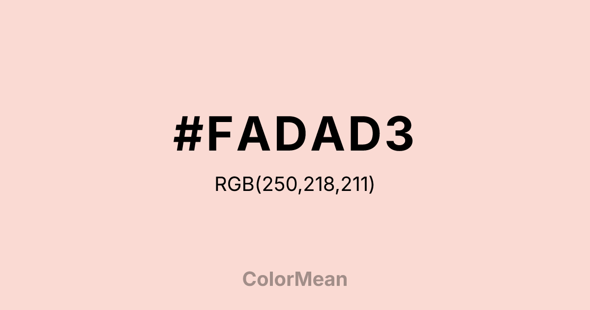 #FADAD3 color swatch