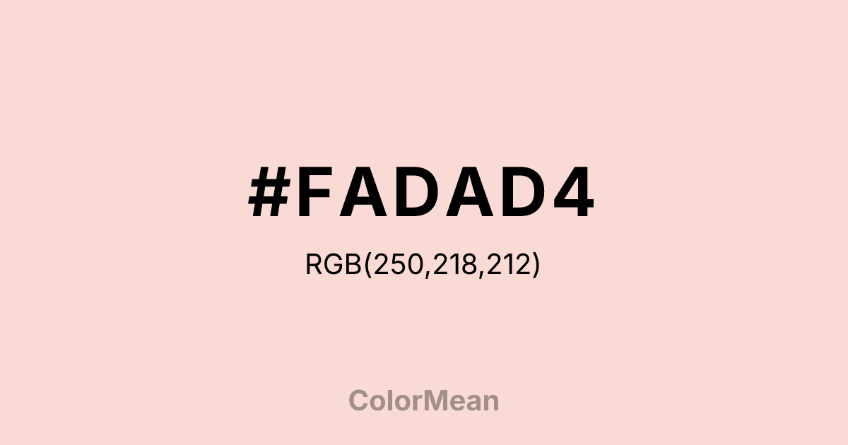#FADAD4 color swatch