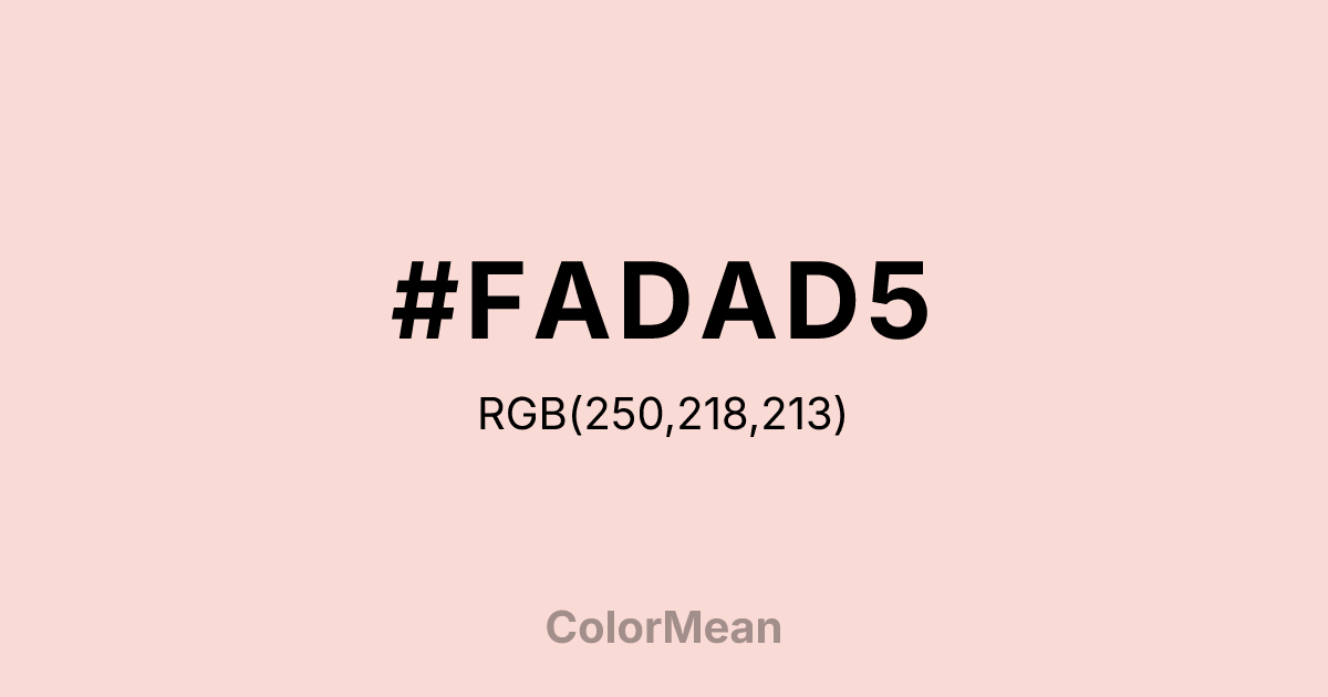 #FADAD5 color swatch
