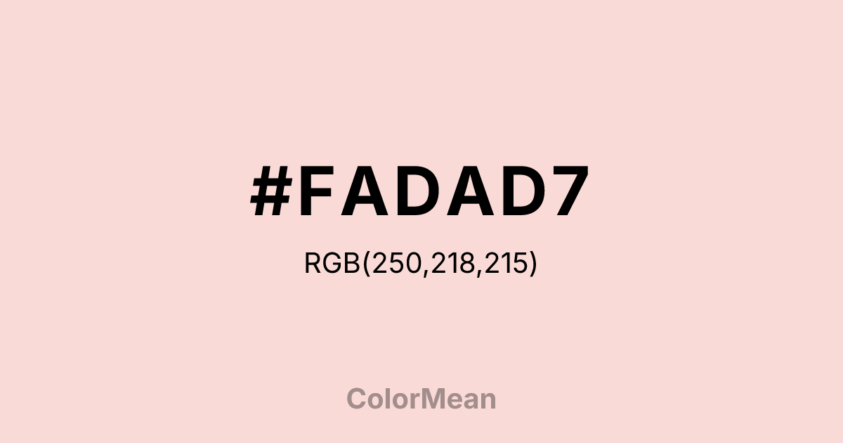 #FADAD7 color swatch