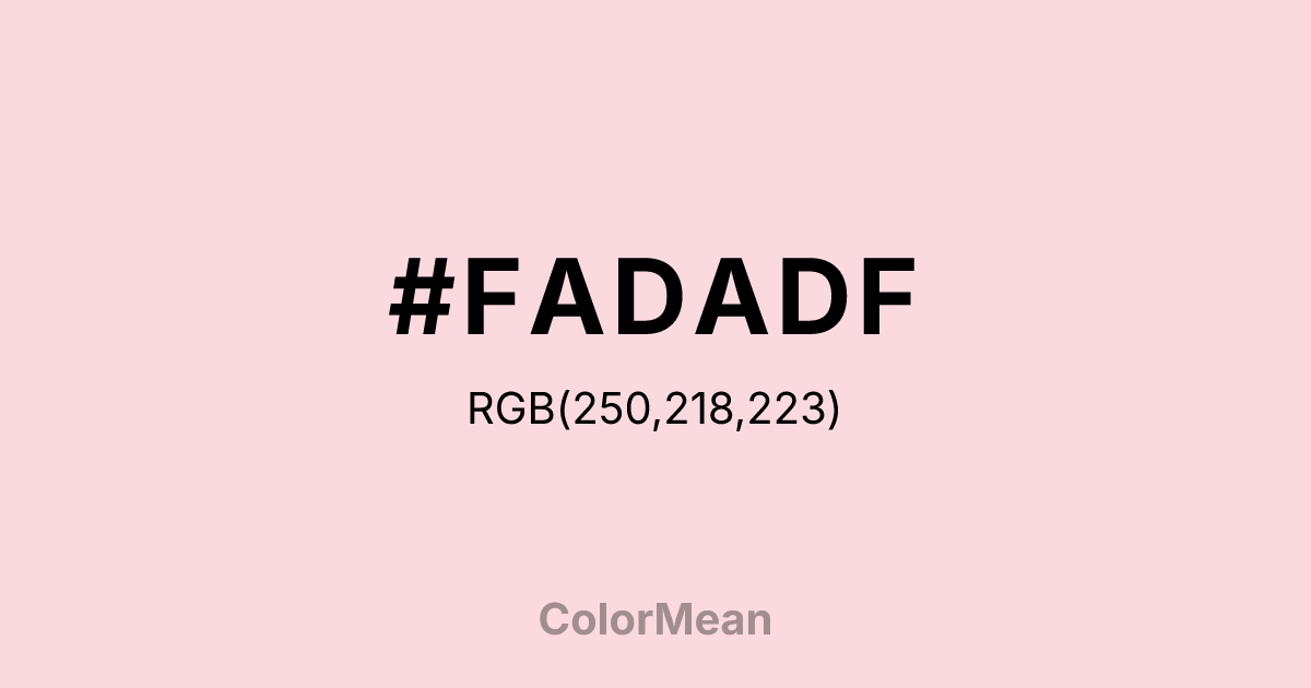 #FADADF color swatch