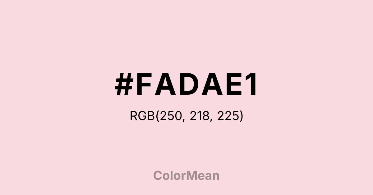 #FADAE1 color swatch