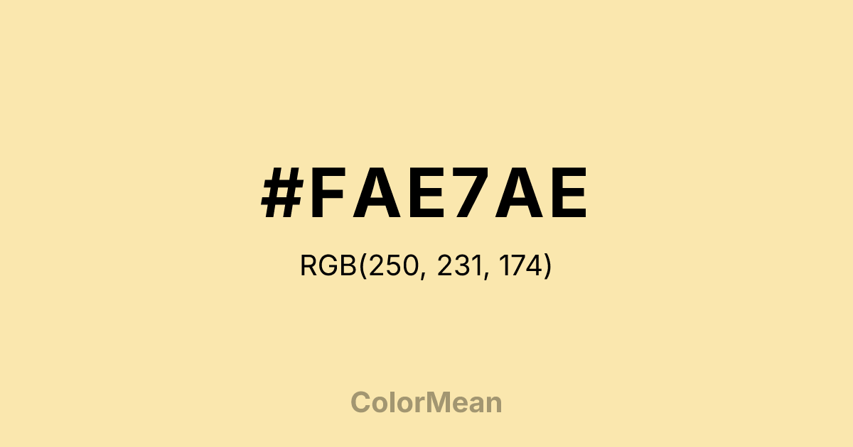 #FAE7AE color swatch