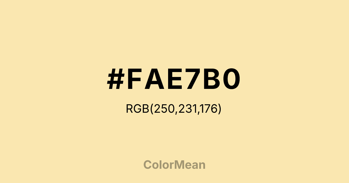 #FAE7B0 color swatch
