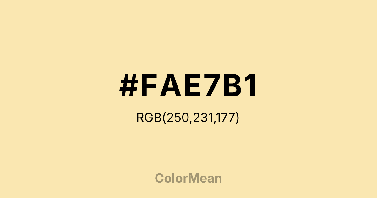 #FAE7B1 color swatch