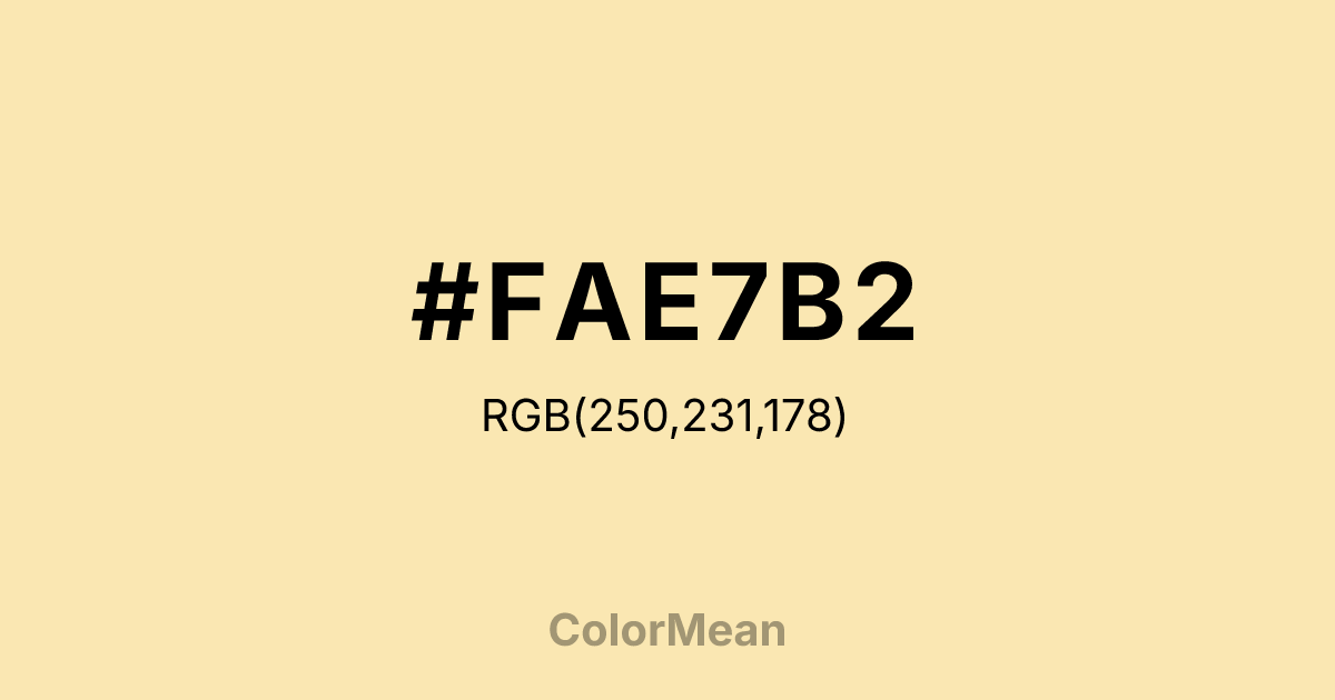 #FAE7B2 color swatch