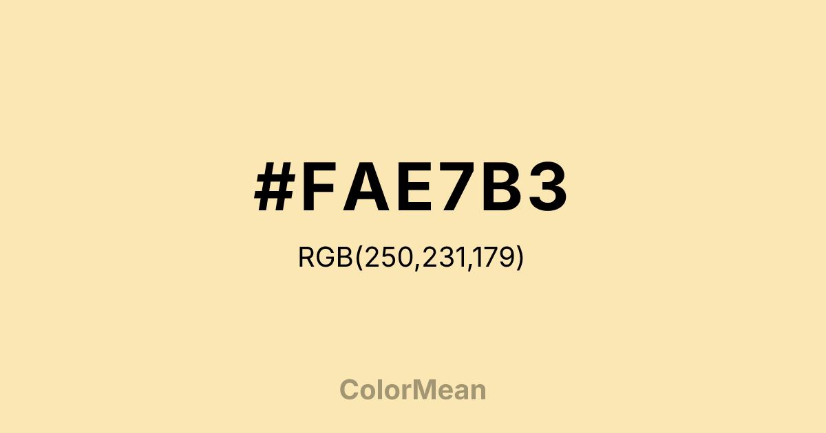 #FAE7B3 color swatch