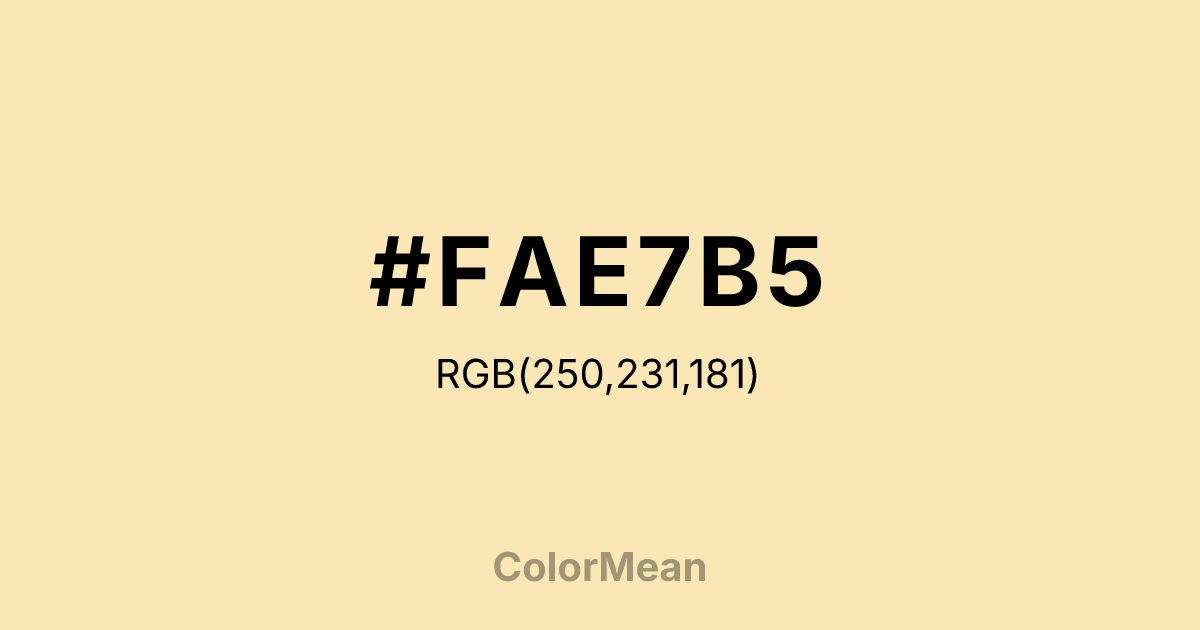 #FAE7B5 color swatch