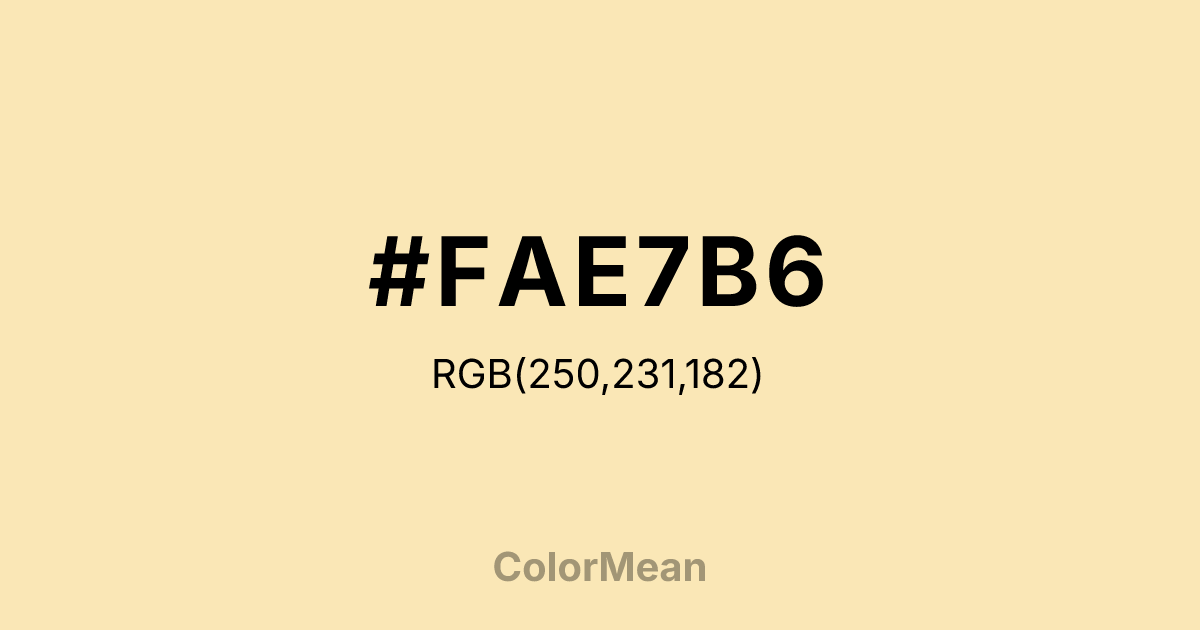 #FAE7B6 color swatch