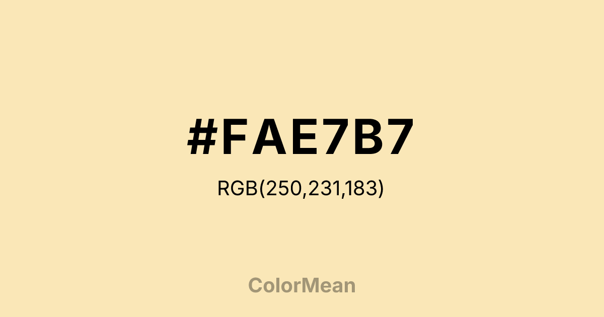 #FAE7B7 color swatch