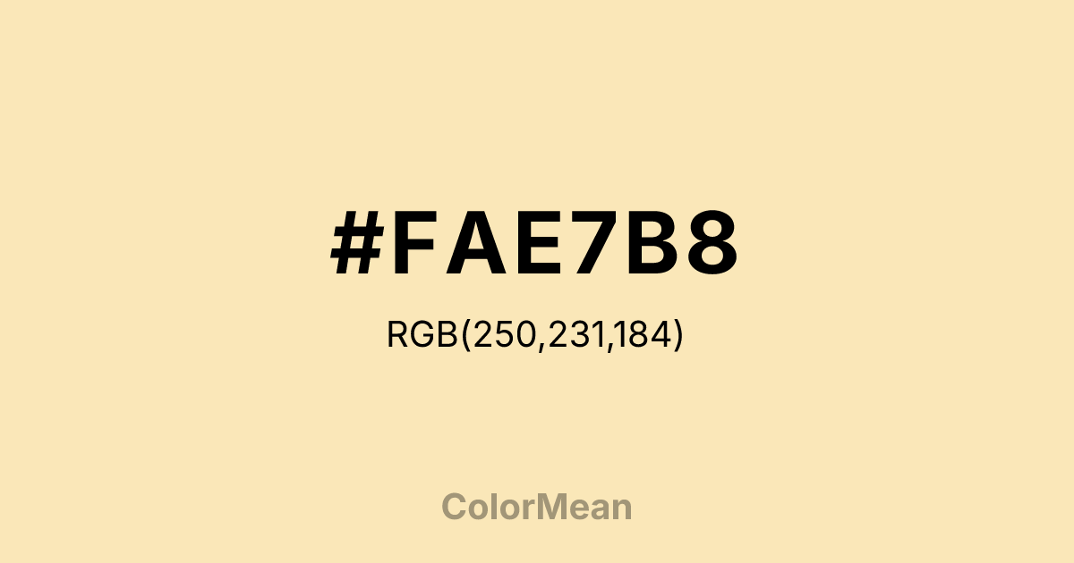 #FAE7B8 color swatch