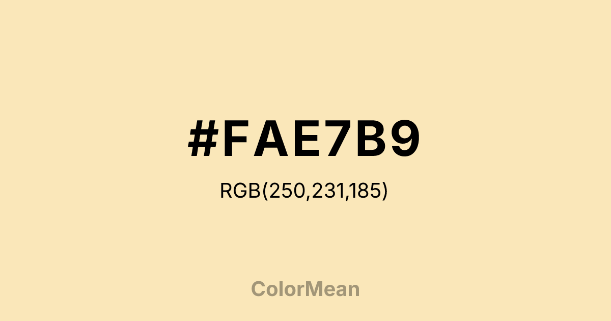 #FAE7B9 color swatch