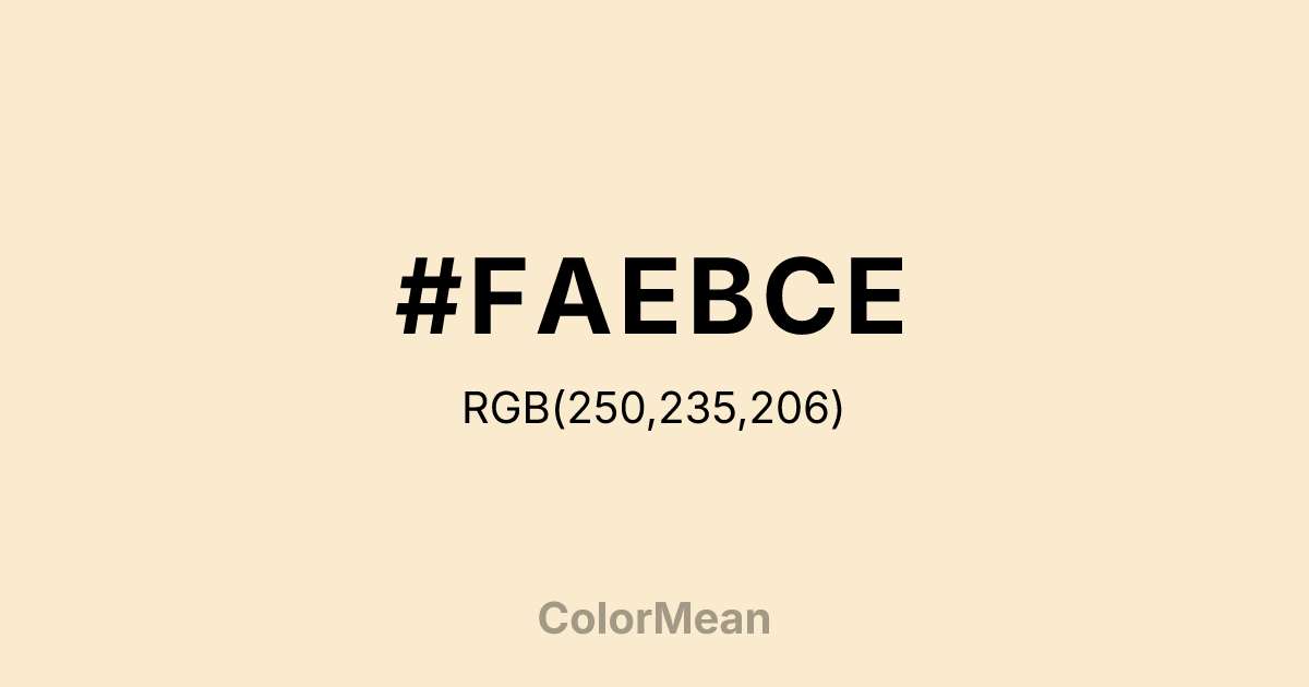 #FAEBCE color swatch