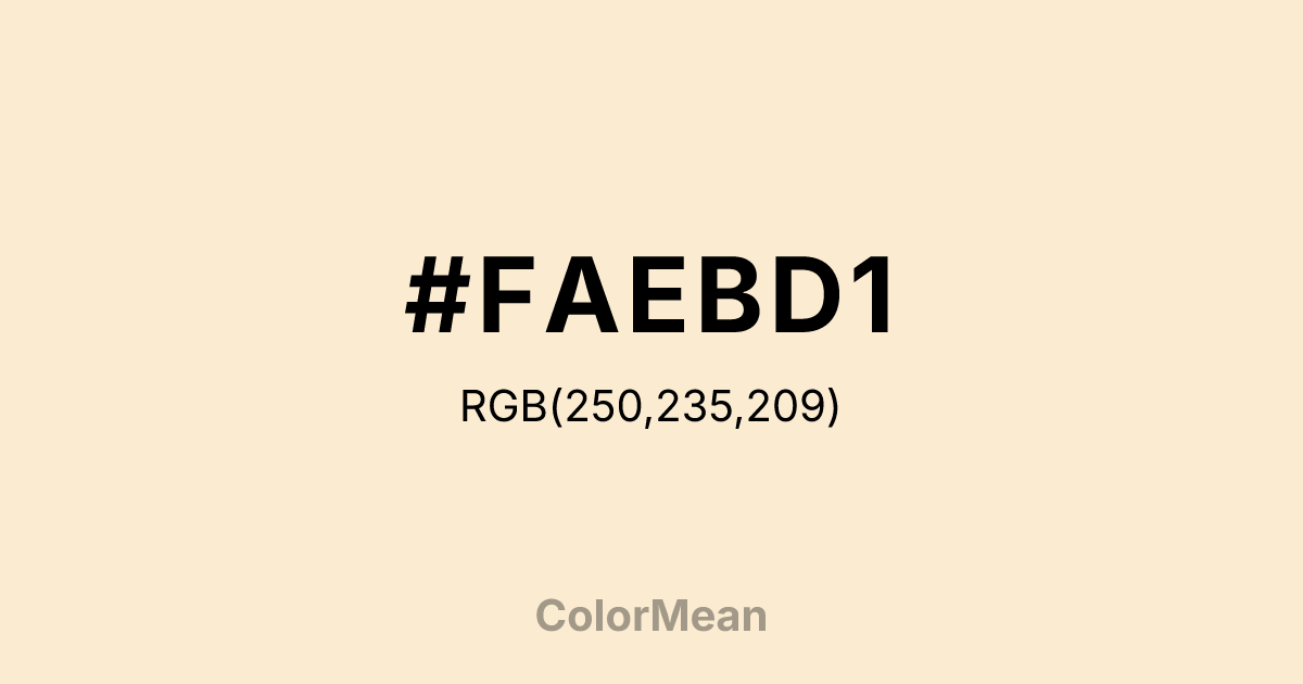 #FAEBD1 color swatch