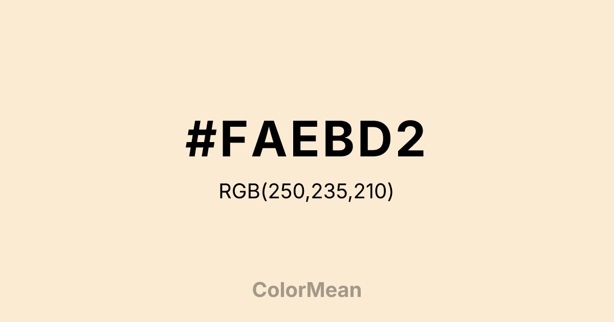 #FAEBD2 color swatch