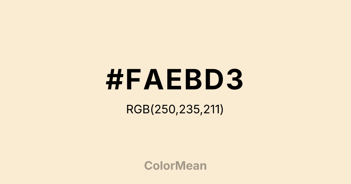 #FAEBD3 color swatch