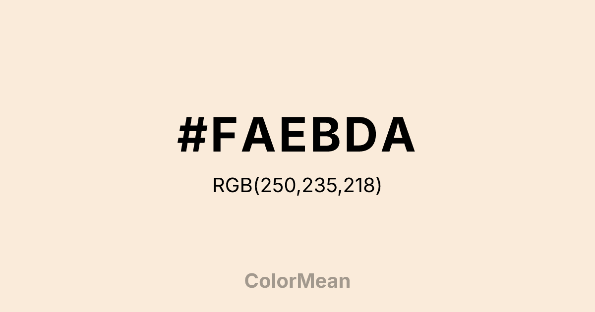 #FAEBDA color swatch