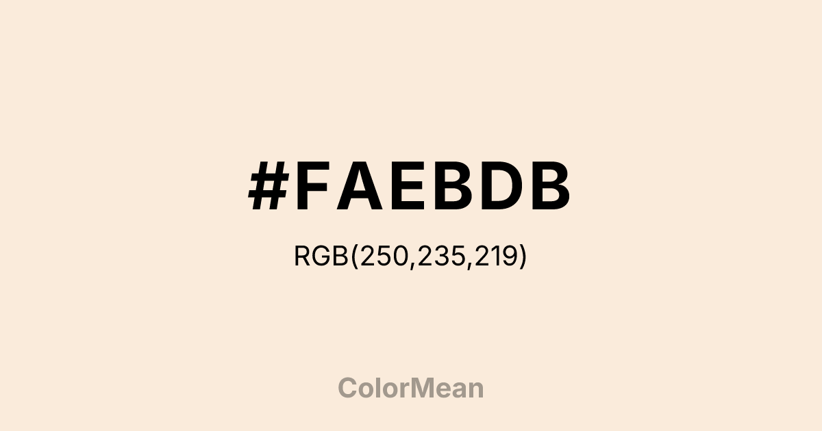 #FAEBDB color swatch