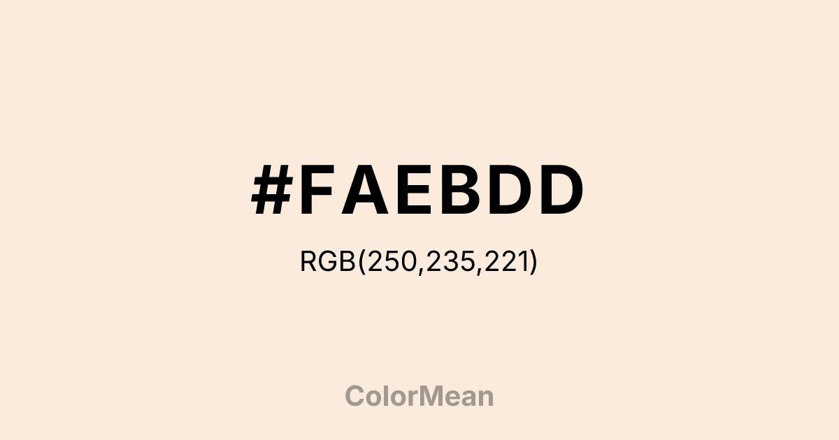 #FAEBDD color swatch