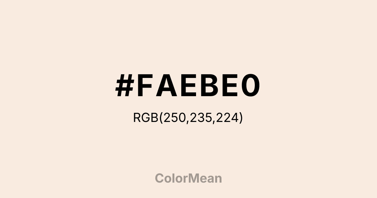 #FAEBE0 color swatch