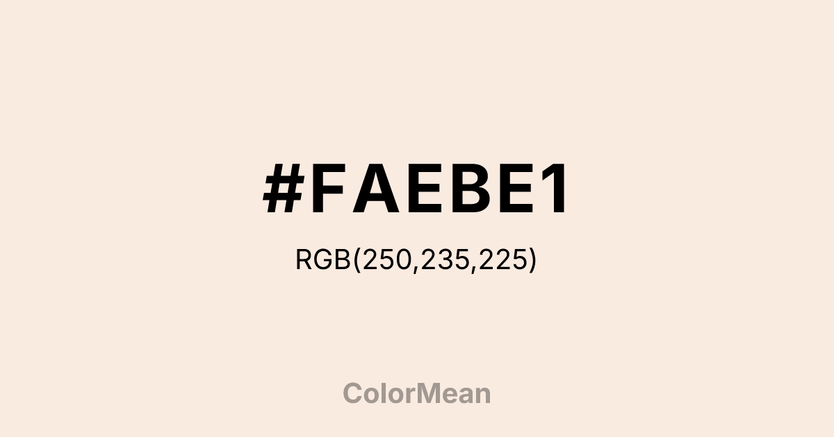 #FAEBE1 color swatch