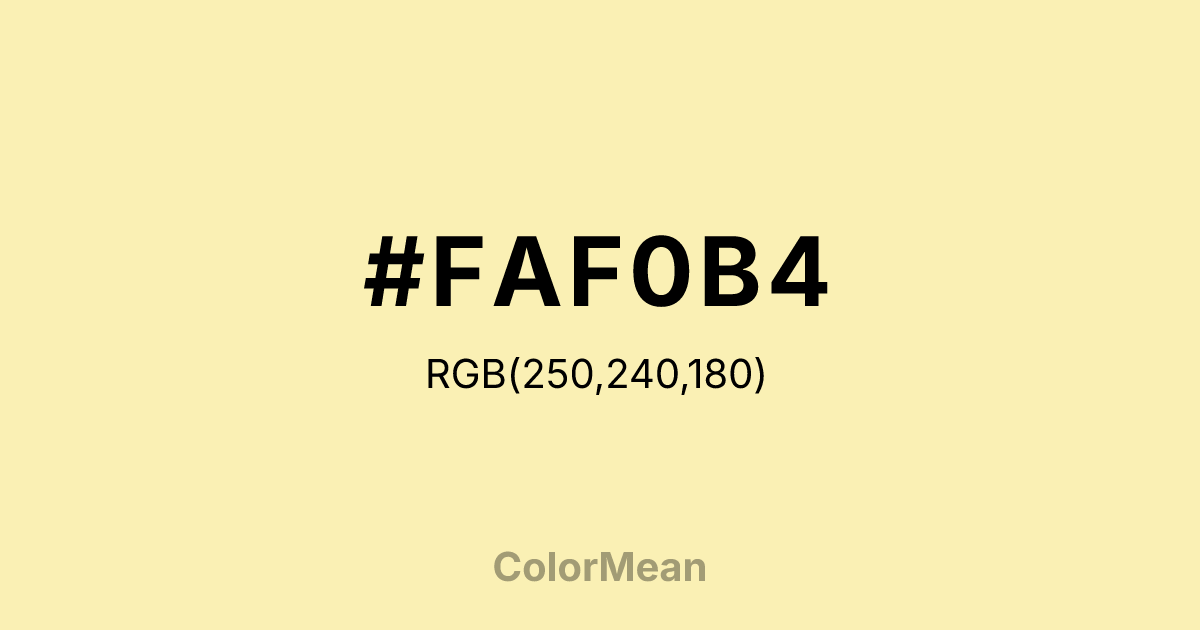 #FAF0B4 color swatch