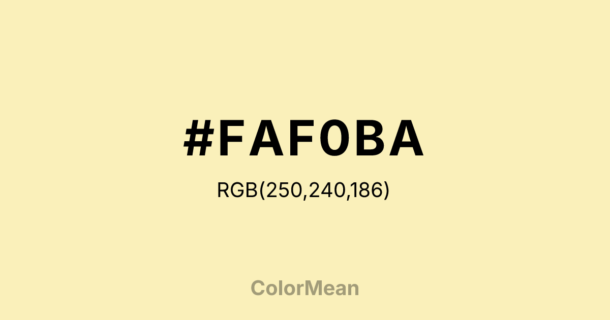 #FAF0BA color swatch