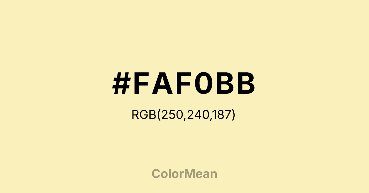 #FAF0BB color swatch