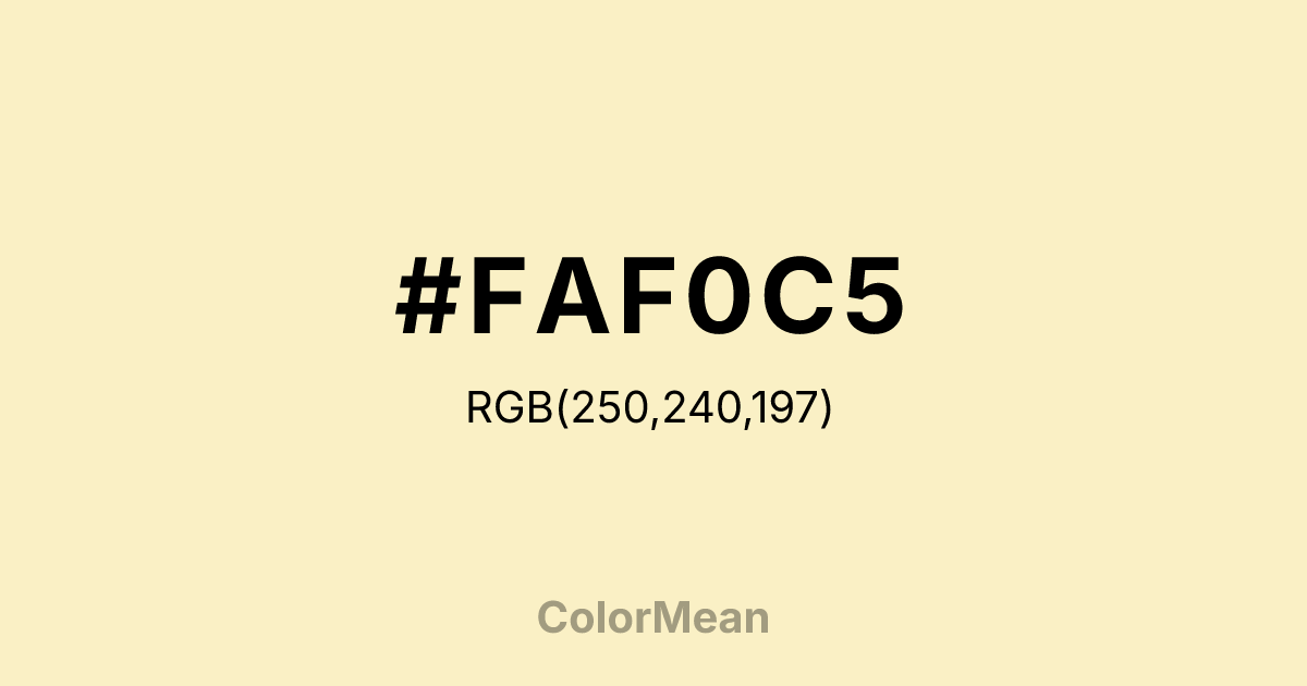 #FAF0C5 color swatch