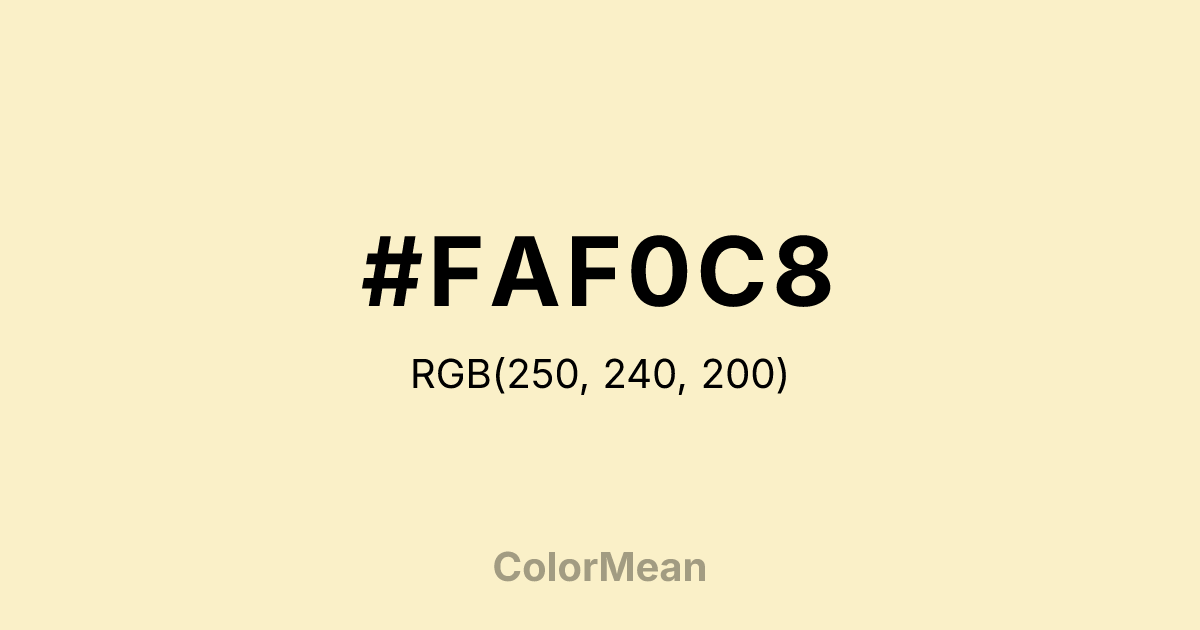 #FAF0C8 color swatch