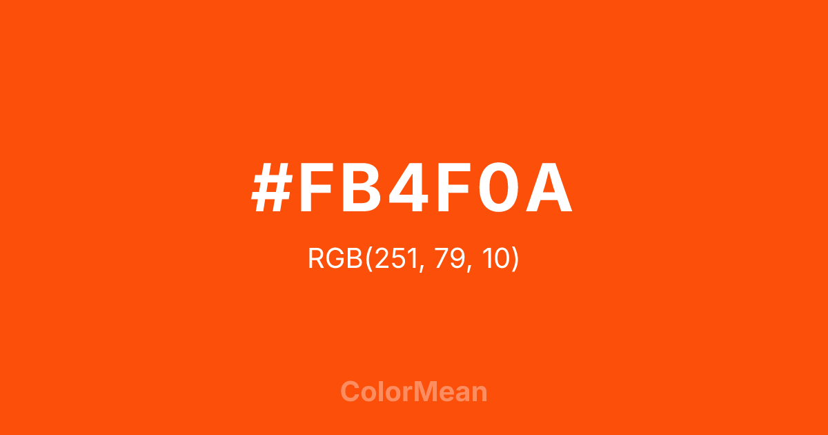 #FB4F0A color swatch