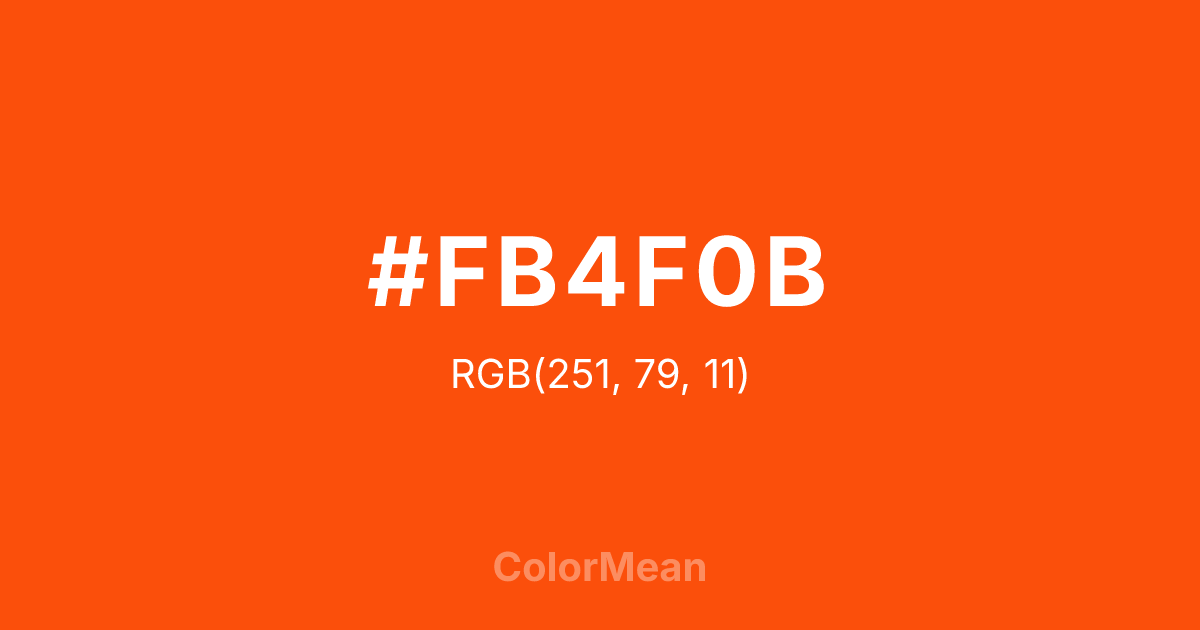 #FB4F0B color swatch
