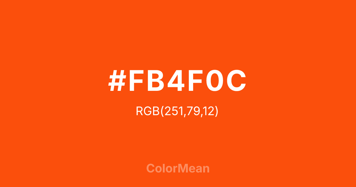 #FB4F0C color swatch