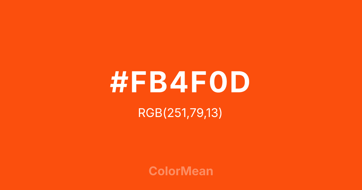 #FB4F0D color swatch