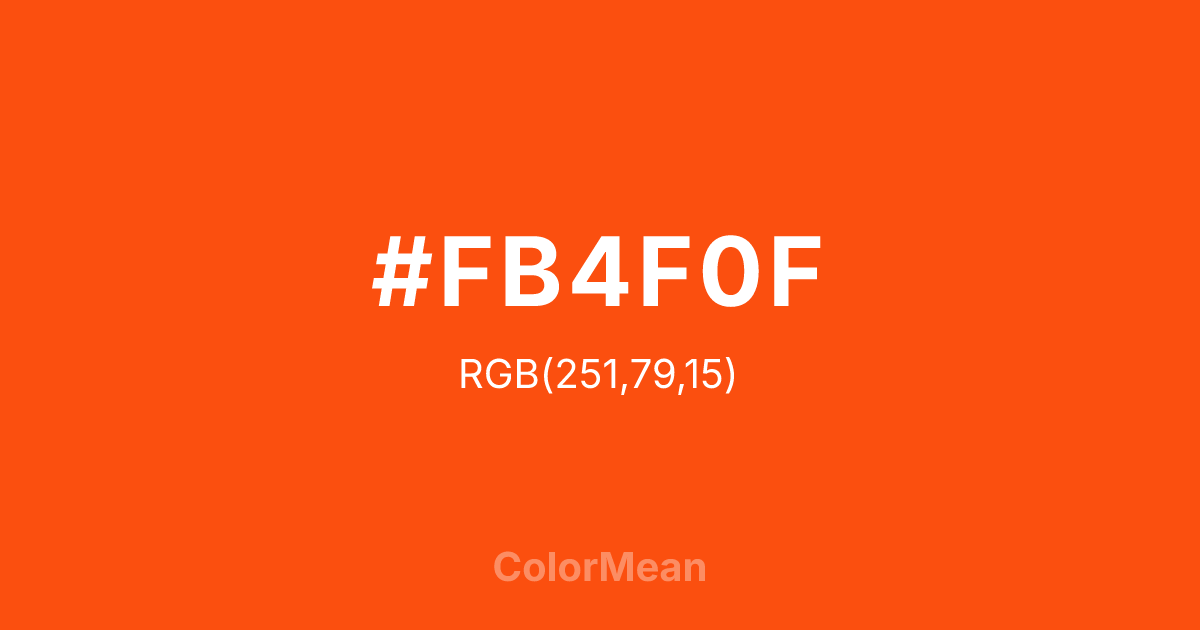 #FB4F0F color swatch