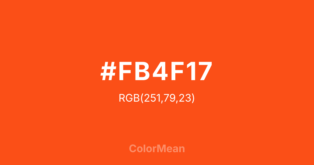 #FB4F17 color swatch