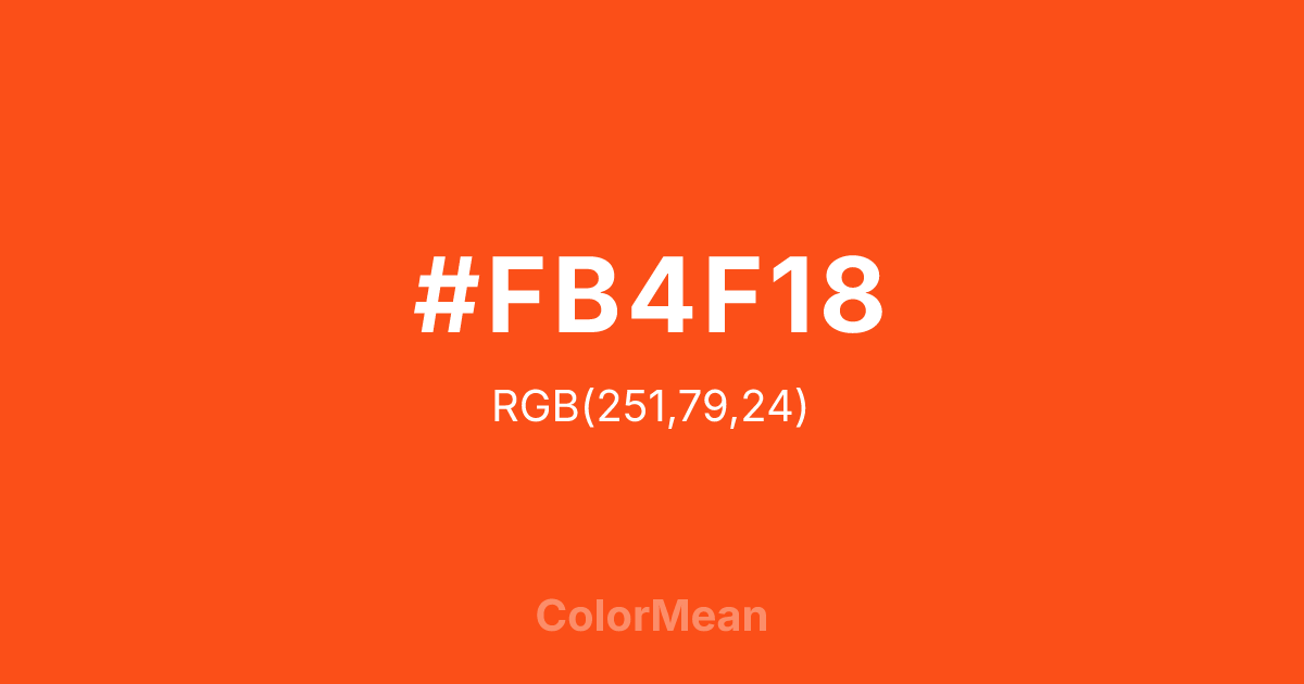 #FB4F18 color swatch