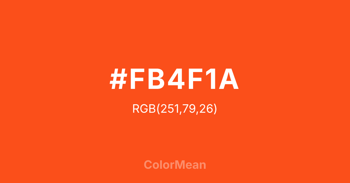 #FB4F1A color swatch