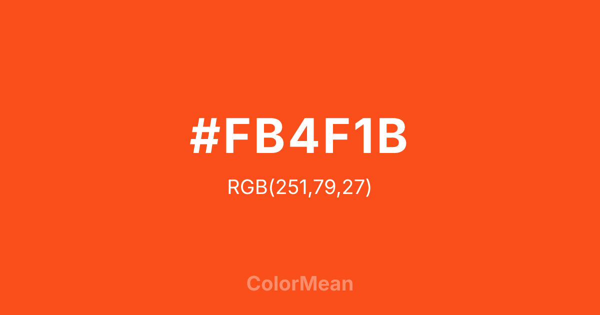 #FB4F1B color swatch