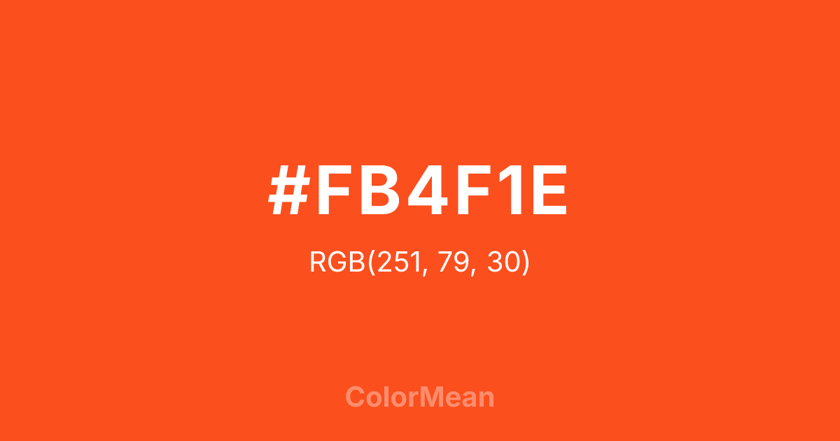 #FB4F1E color swatch