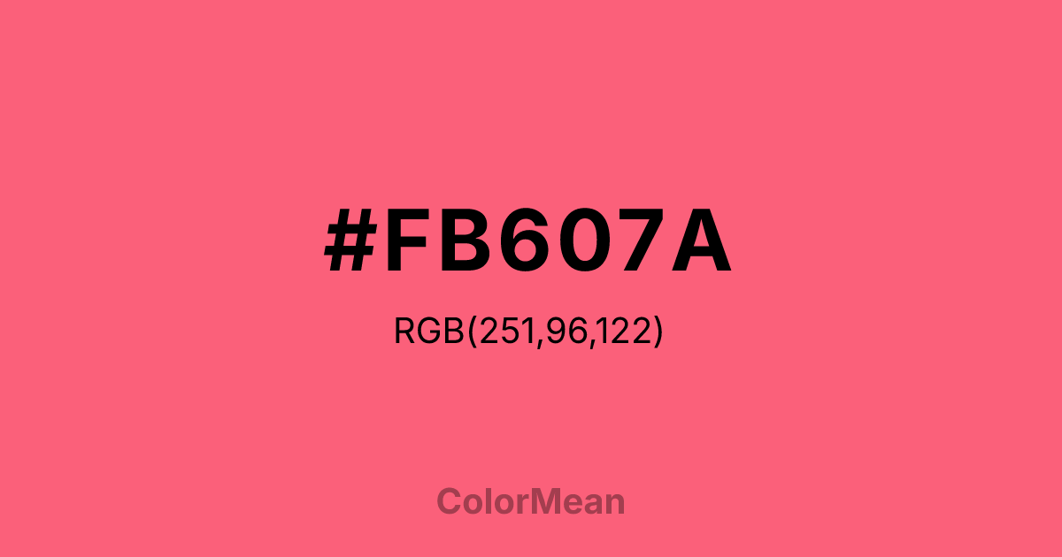 #FB607A color swatch