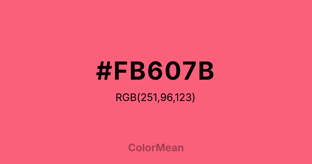 #FB607B color swatch