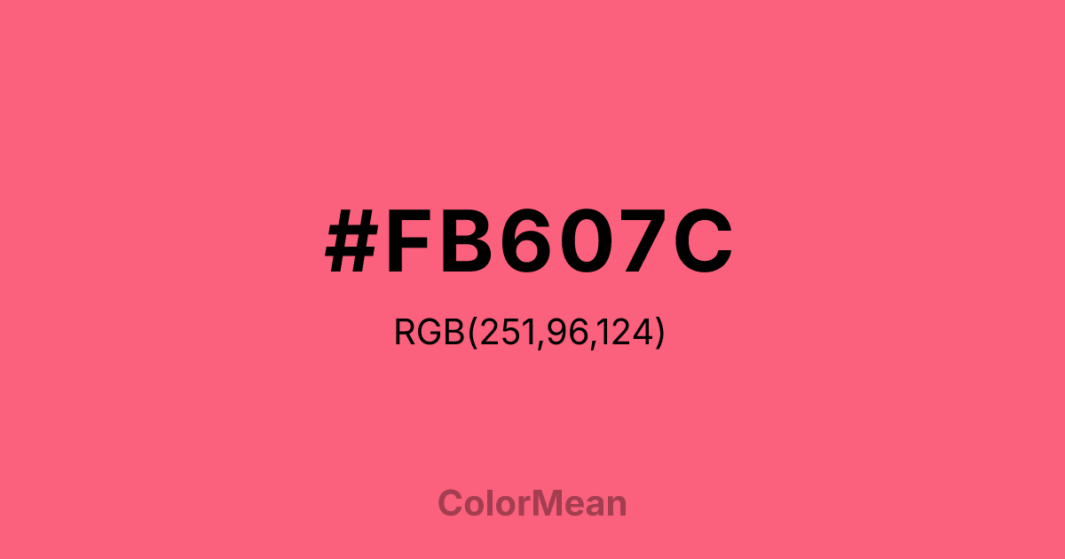 #FB607C color swatch