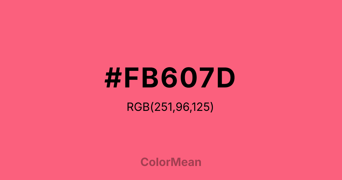 #FB607D color swatch